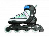 Fitness skates: een rem, kleine wielen en hoge schoen / Bron: Gellinger, Pixabay