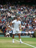 Roger Federer, met acht toernooioverwinningen in het enkelspel één van de grootverdieners van Wimbledon / Bron: Basher Eyre, Wikimedia Commons (CC BY-SA-2.0)