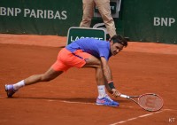 Federer in actie op Roland Garros 2015 / Bron: Carine06, Flickr (CC BY-SA-2.0)