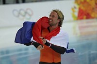 Michel Mulder na het behalen van zijn gouden medaille op de 500 meter in Sochi / Bron: M. Smelter, Wikimedia Commons (CC BY-SA-3.0)